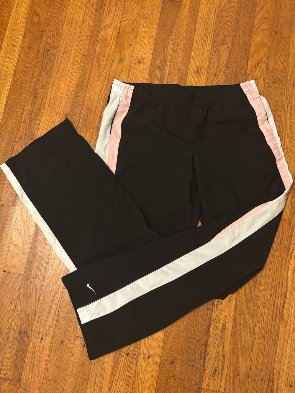 Nike Workout/Athletic/Track Pants black with Pink Stripe